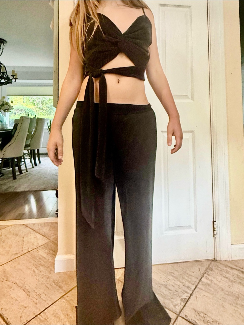 Black Wide-Leg Pants — Stylish High-Waist Women’s Trousers